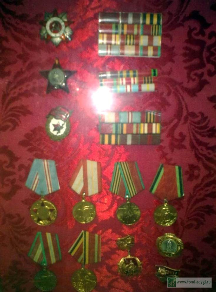 Сохранившиеся боевые награды и юбилейные медали Дармилова Индриса Исхаковича